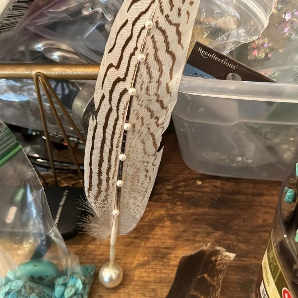 Beautiful hat feathers, decorative feathers, gifts, feathers, rhinestones - Picture 3 of 16